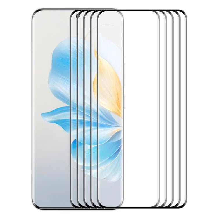 ENKAY HAT PRINCE 5PCS For Honor 100 5G Anti-scratch Screen Protector 3D Curved Tempered Glass Side Glue Film
