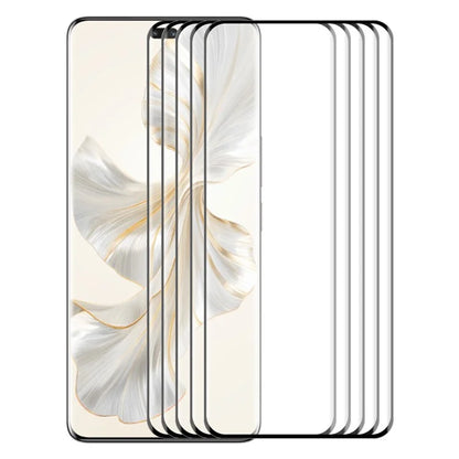 ENKAY HAT PRINCE 5PCS For Honor 100 Pro 5G 9H Hardness 3D Curved Tempered Glass Side Glue Film