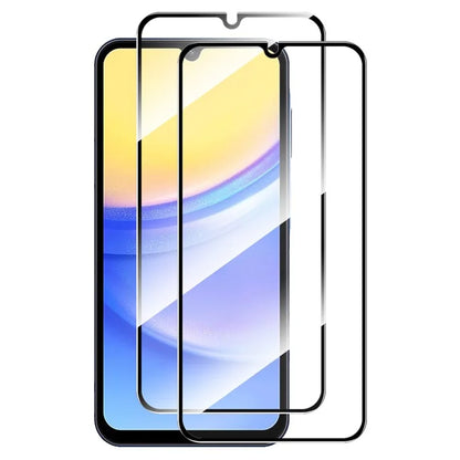 ENKAY HAT PRINCE 2Pcs for Samsung Galaxy A15 4G / 5G Screen Protector 2.5D 9H Silk Print High Aluminium-silicon Glass Film