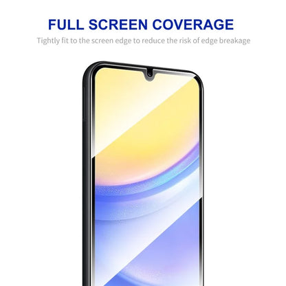 ENKAY HAT PRINCE 2Pcs for Samsung Galaxy A15 4G / 5G Screen Protector 2.5D 9H Silk Print High Aluminium-silicon Glass Film