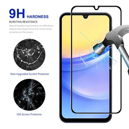 ENKAY HAT PRINCE 2Pcs for Samsung Galaxy A15 4G / 5G Screen Protector 2.5D 9H Silk Print High Aluminium-silicon Glass Film