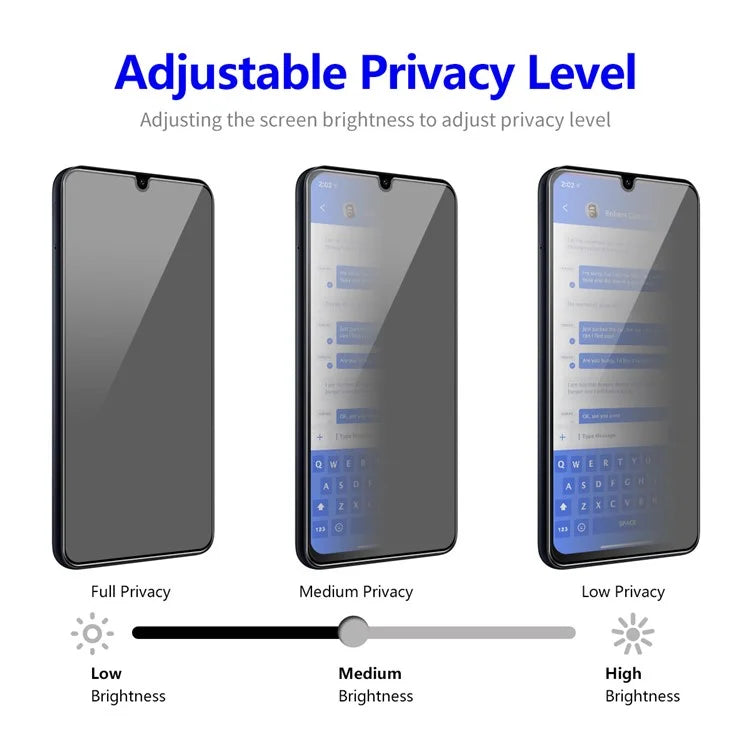 ENKAY HAT PRINCE 2Pcs For Samsung Galaxy A15 4G / 5G Screen Protector 28-degree Privacy Angle Tempered Glass Film