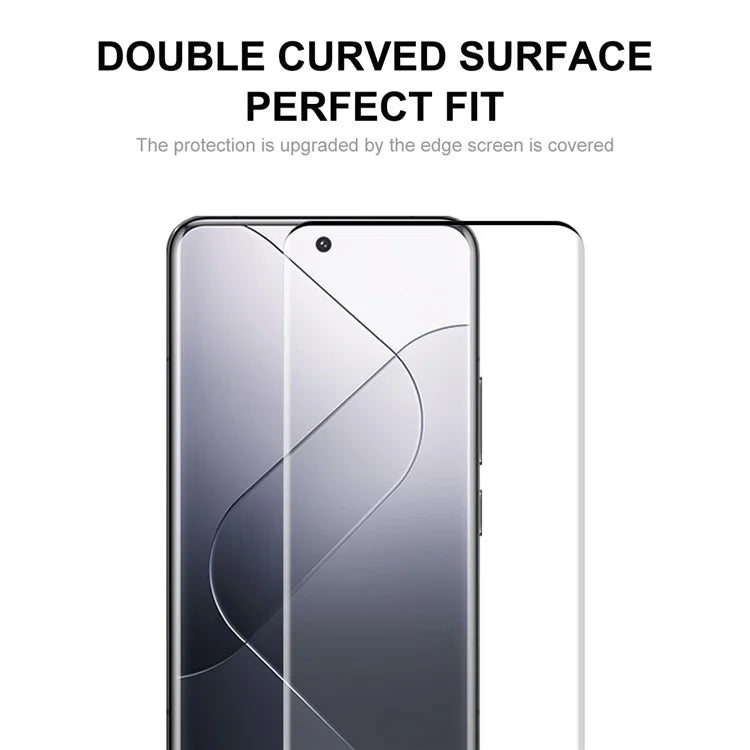 ENKAY HAT PRINCE 5PCS For Xiaomi 14 Pro High Transparency 3D Curved Tempered Glass Side Glue Film