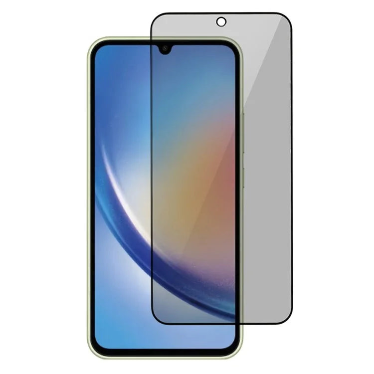 For Samsung Galaxy A35 5G Anti-spy 180 Degree Screen Protector Full Glue Silk Printing Tempered Glass Film