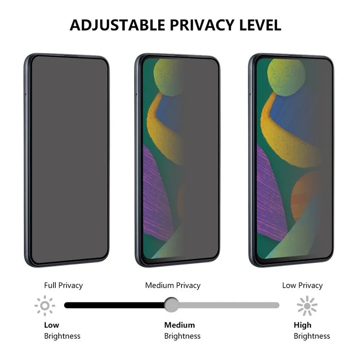 Privacy Screen Protector for vivo Y78t 5G Anti-Spy Full Coverage Tempered Glass Film