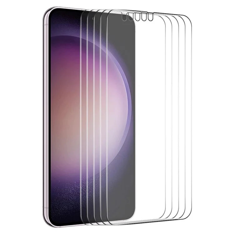 ENKAY HAT PRINCE 5Pcs for Samsung Galaxy S24 Screen Protector High-Aluminum-silicon Glass (Fingerprint Unlock)