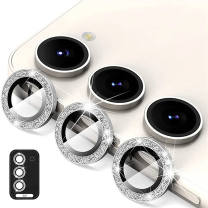 ENKAY HAT PRINCE For Samsung Galaxy S24 Camera Lens Protector Glitter Decor Individual Lens Film