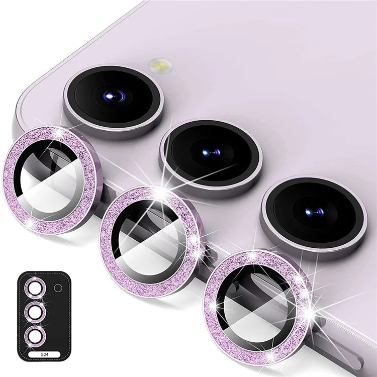 ENKAY HAT PRINCE For Samsung Galaxy S24 Camera Lens Protector Glitter Decor Individual Lens Film