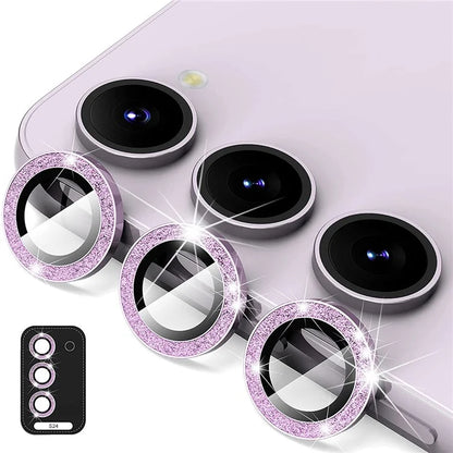 ENKAY HAT PRINCE For Samsung Galaxy S24 Camera Lens Protector Glitter Decor Individual Lens Film