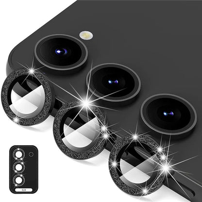 ENKAY HAT PRINCE For Samsung Galaxy S24 Camera Lens Protector Glitter Decor Individual Lens Film