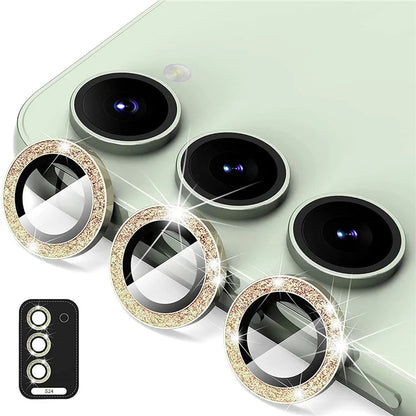 ENKAY HAT PRINCE For Samsung Galaxy S24 Camera Lens Protector Glitter Decor Individual Lens Film