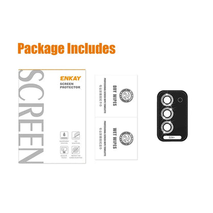 ENKAY HAT PRINCE For Samsung Galaxy S24+ Glitter Lens Film Individual Metal Camera Lens Protector