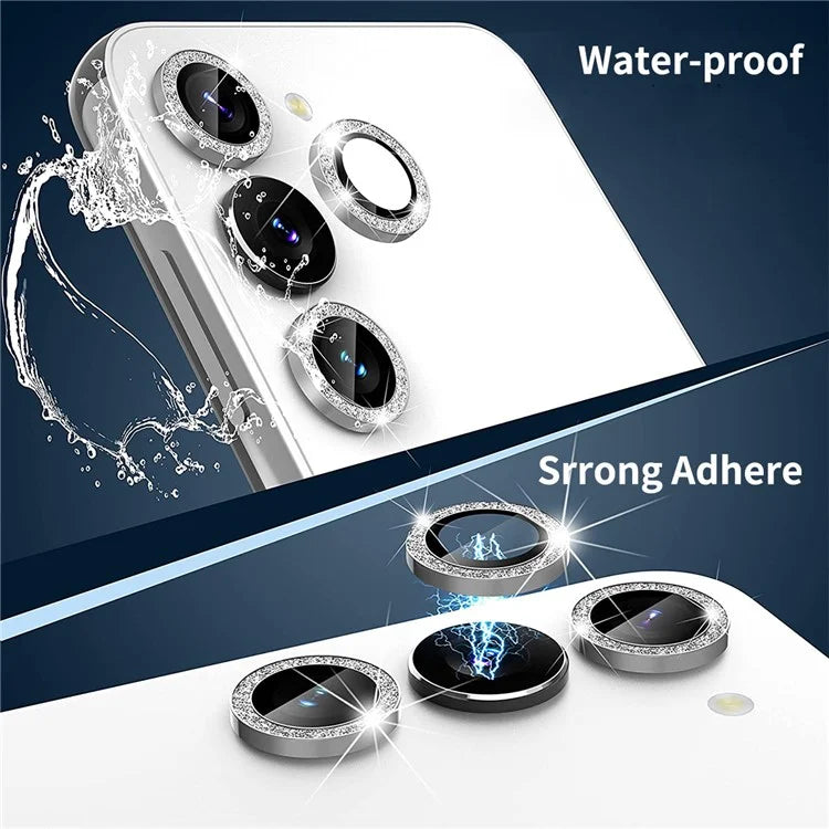 ENKAY HAT PRINCE For Samsung Galaxy S24+ Glitter Lens Film Individual Metal Camera Lens Protector