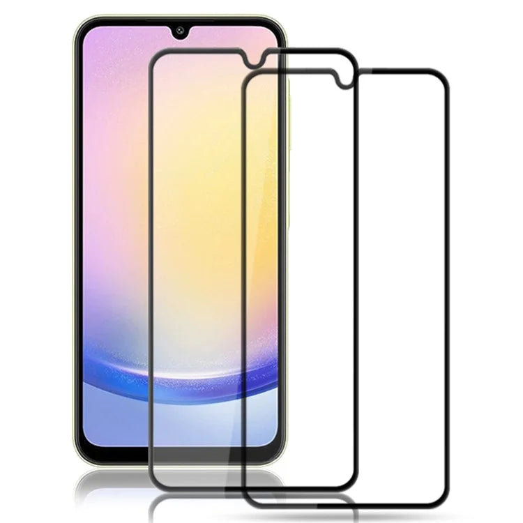 AMORUS 2Pcs For Samsung Galaxy A25 5G (Global) (161.0 x 76.5 x 8.3mm) Screen Protector Complete Covering Tempered Glass Film