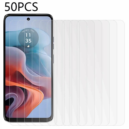 50PCS For Motorola Moto G34 5G 2.5D Screen Protector Tempered Glass 0.3mm Film