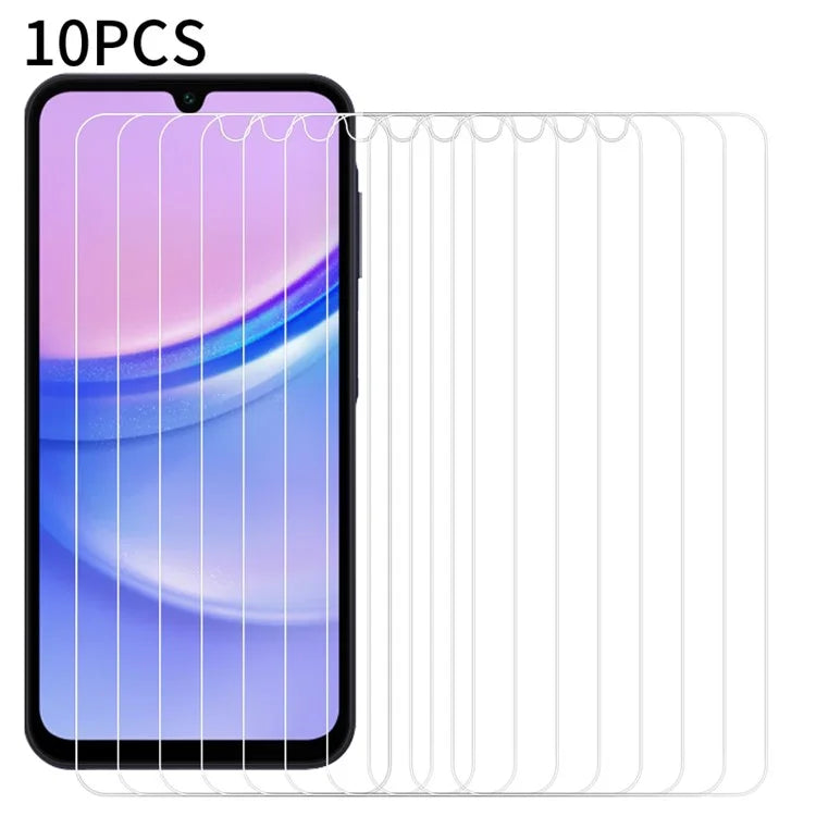 RURIHAI 10Pcs For Samsung Galaxy A15 4G / A15 5G HD Clear Screen Protector 0.26mm 2.5D 9H Film