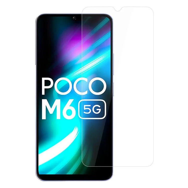 Screen Protector for Xiaomi Poco M6 5G 0.25 Arc Edge HD Clear Tempered Glass Film