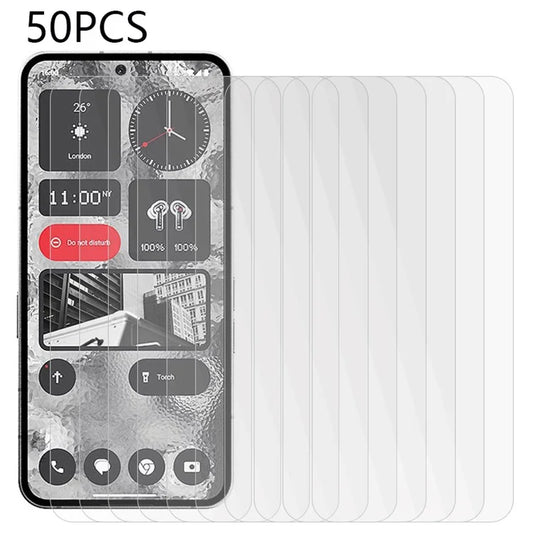 50PCS For Nothing Phone (2a) Tempered Glass Screen Protector HD Shatterproof 0.3mm 2.5D