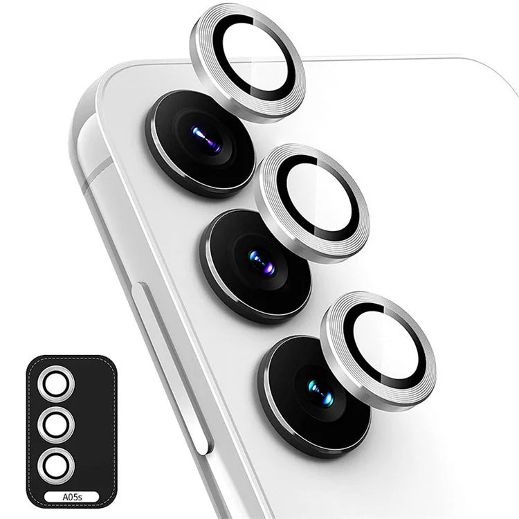 ENKAY HAT PRINCE For Samsung Galaxy A05s 4G Individual Lens Protectors Set Tempered Glass with Aluminum Edging