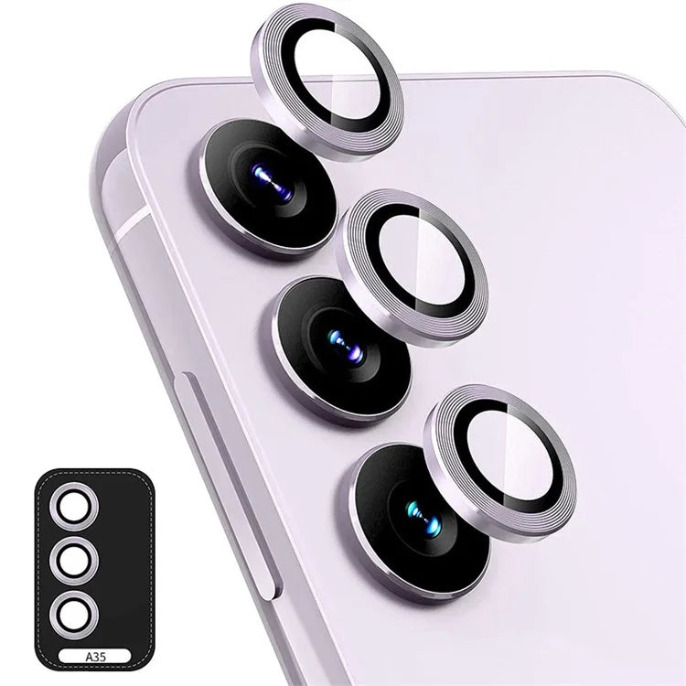 ENKAY HAT PRINCE For Samsung Galaxy A35 5G Camera Lens Protector Ring 9H Hardness Tempered Glass Lens Film
