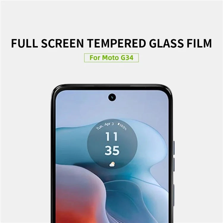 MOFI For Motorola Moto G34 5G JK Tempered Glass Film Series-1 Full Glue Anti-explosion Film