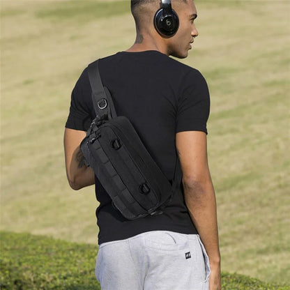 OZUKO 9676 Outdoor Tactical Men Crossbody Bag Oxford Cloth Chest Pack