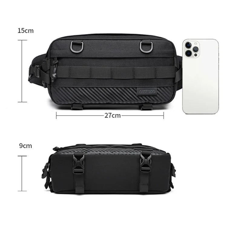 OZUKO 9676 Outdoor Tactical Men Crossbody Bag Oxford Cloth Chest Pack
