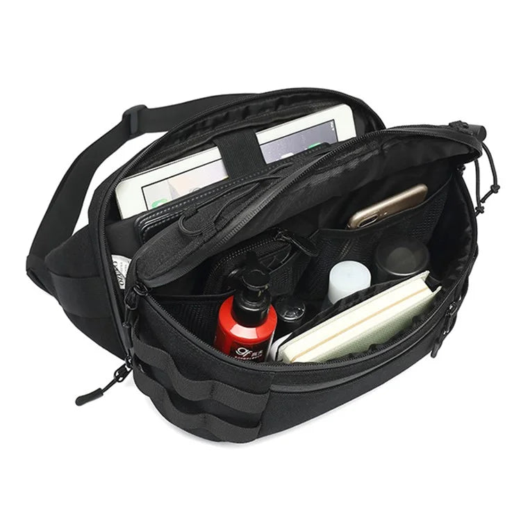 OZUKO 9340 Outdoor Molle Chest Bag Oxford Cloth Multi-function Men Waist Pack