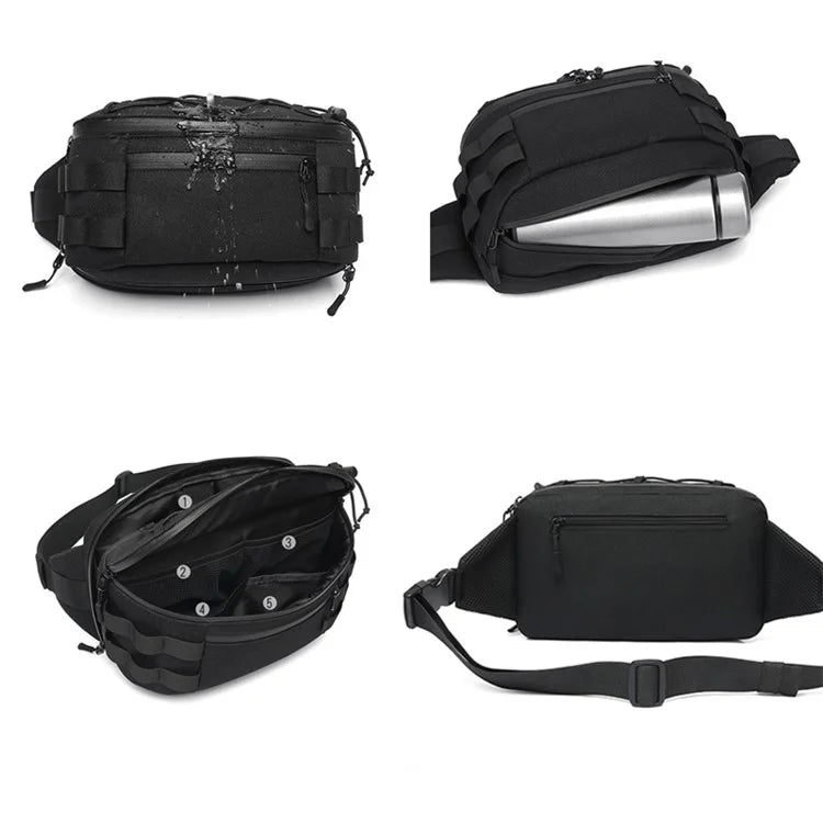 OZUKO 9340 Outdoor Molle Chest Bag Oxford Cloth Multi-function Men Waist Pack
