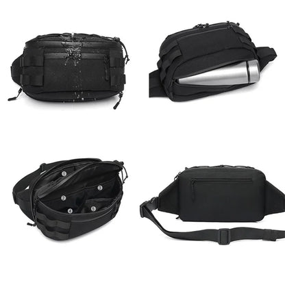 OZUKO 9340 Outdoor Molle Chest Bag Oxford Cloth Multi-function Men Waist Pack