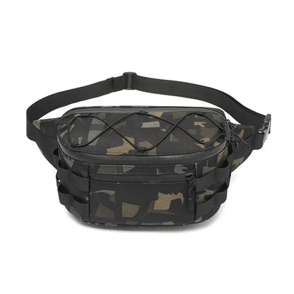 OZUKO 9340 Outdoor Molle Chest Bag Oxford Cloth Multi-function Men Waist Pack