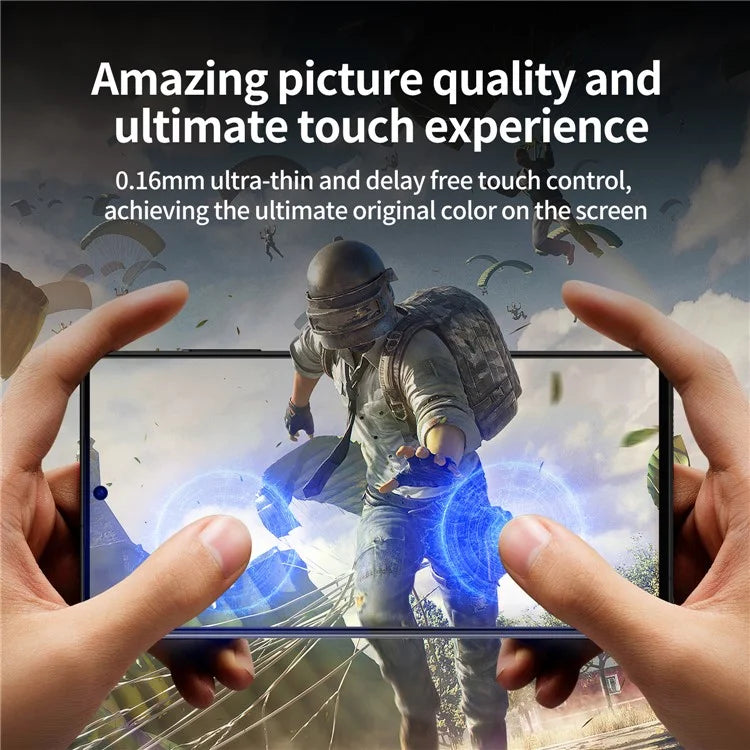 2Pcs Screen Protector for Samsung Galaxy S24+ Fingerprint Unlock Film with 2Pcs Camera Lens Protector HD Clear