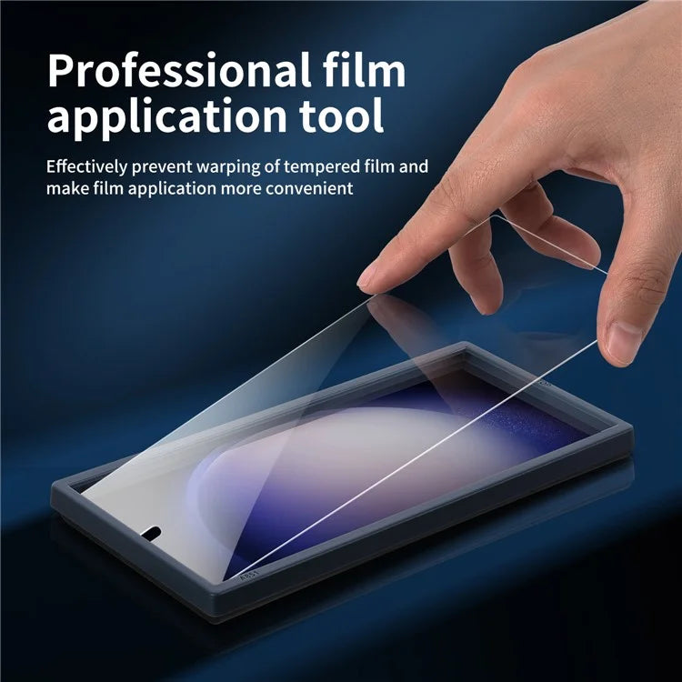 2Pcs Screen Protector for Samsung Galaxy S24 Ultra High Aluminum-silicon Glass Film with 2Pcs Camera Lens Protector