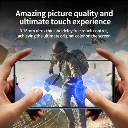 2Pcs Screen Protector for Samsung Galaxy S24 Ultra High Aluminum-silicon Glass Film with 2Pcs Camera Lens Protector