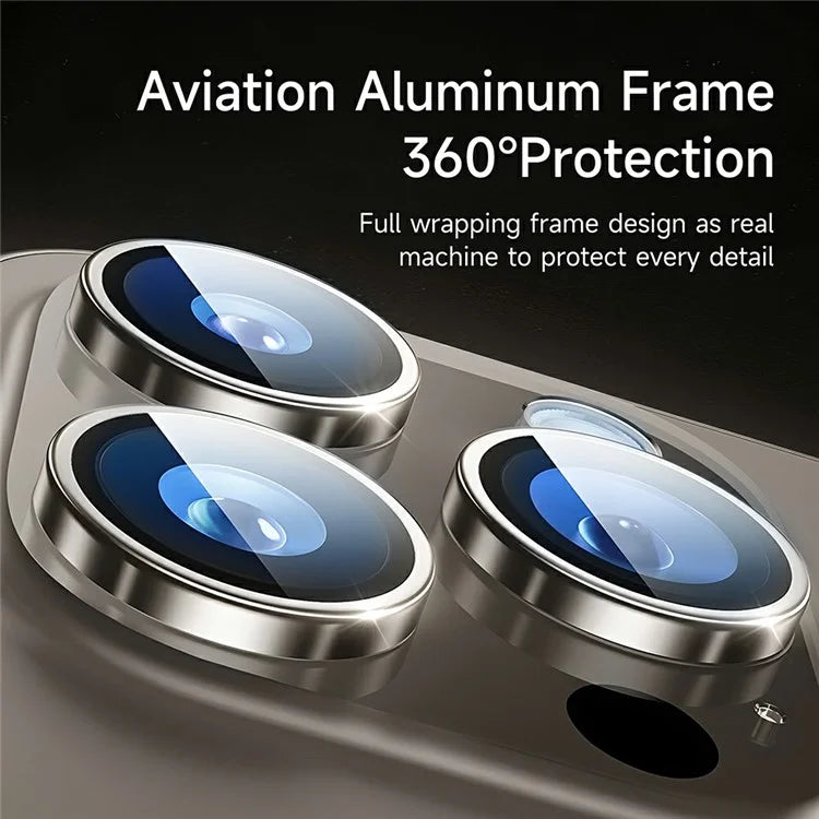 WIWU LG-003 For iPhone 15 Pro Rear Lens Protector Anti-Scratch Camera Lens Film