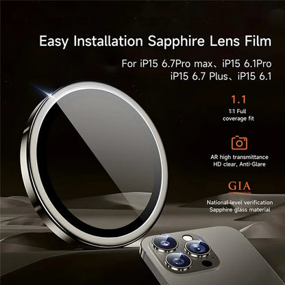 WIWU LG-003 For iPhone 15 Pro Rear Lens Protector Anti-Scratch Camera Lens Film
