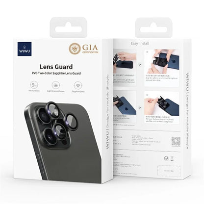 WIWU LG-003 For iPhone 15 Pro Max Camera Lens Film Anti-Scratch Rear Lens Protector