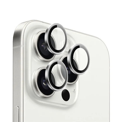 WIWU LG-004 1 Set For iPhone 15 Pro AR Tempered Glass PVD Aluminum Alloy Frame Lens Protector