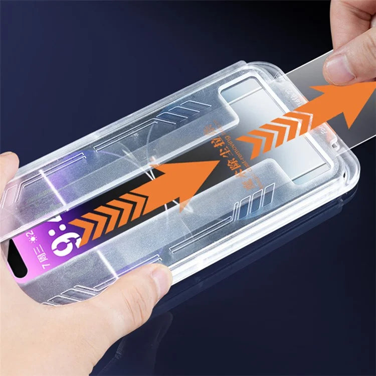 For iPhone 14 Screen Protector Anti-fingerprint Automatic Dust Removal Flim