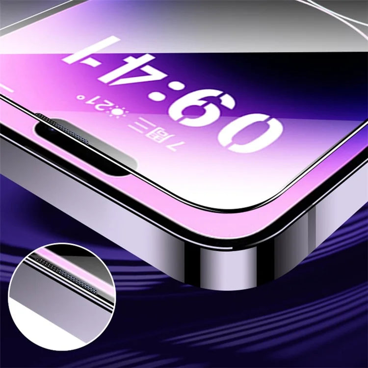 For iPhone 14 Screen Protector Anti-fingerprint Automatic Dust Removal Flim