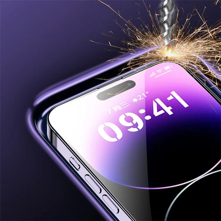 For iPhone 14 Pro Max Screen Protector Full Coverage Tempered Glass Flim