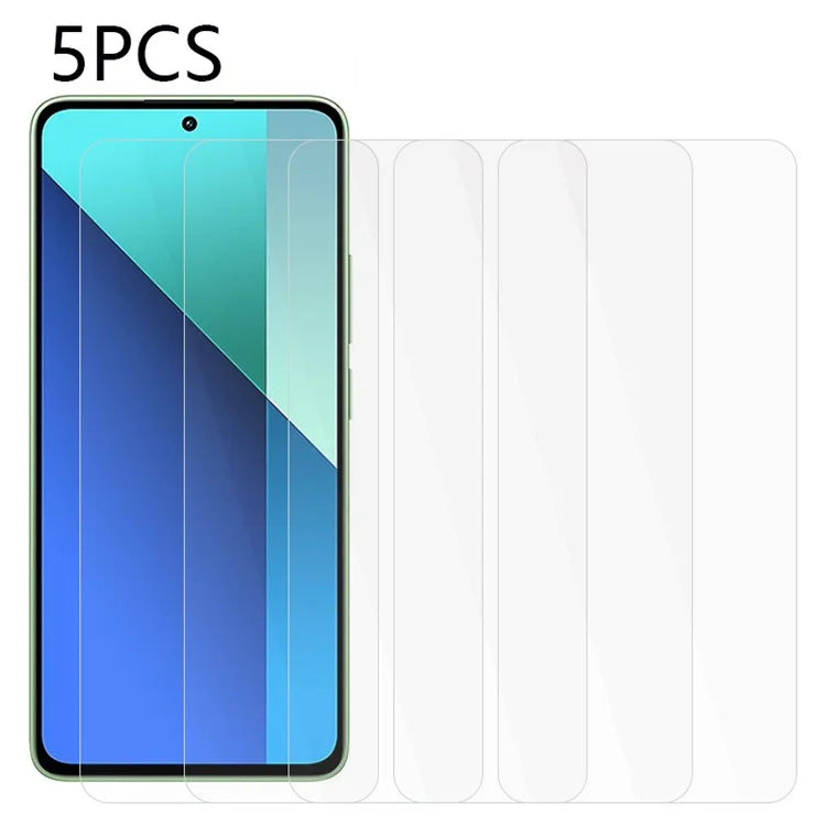 5PCS For Xiaomi Redmi Note 13 4G Screen Protector 0.3mm Tempered Glass Film 2.5D Scratch Resistant