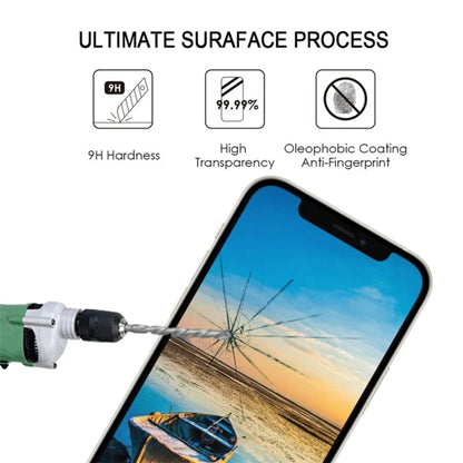 25Pcs For iPhone 13 Medium Alumina Glass Screen Protector Silk Printing Film