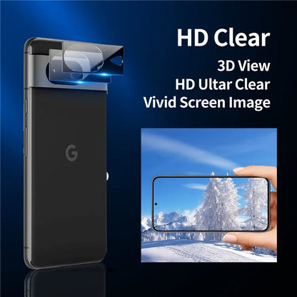 For Google Pixel 8 2Pcs Screen Protector 9H Ultra Clear Film with 2Pcs Camera Lens Protector