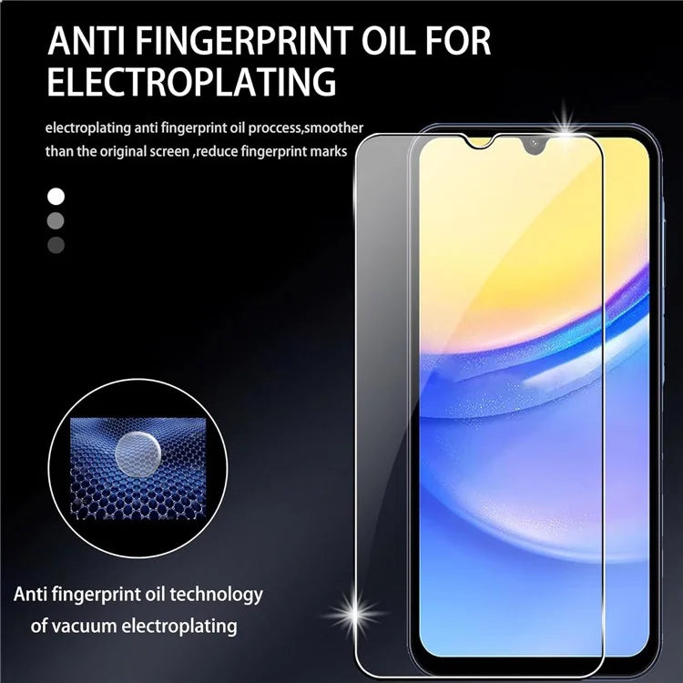2Pcs For Samsung Galaxy A55 5G Tempered Glass Screen Protector with Camera Lens Film, 9H Hardness