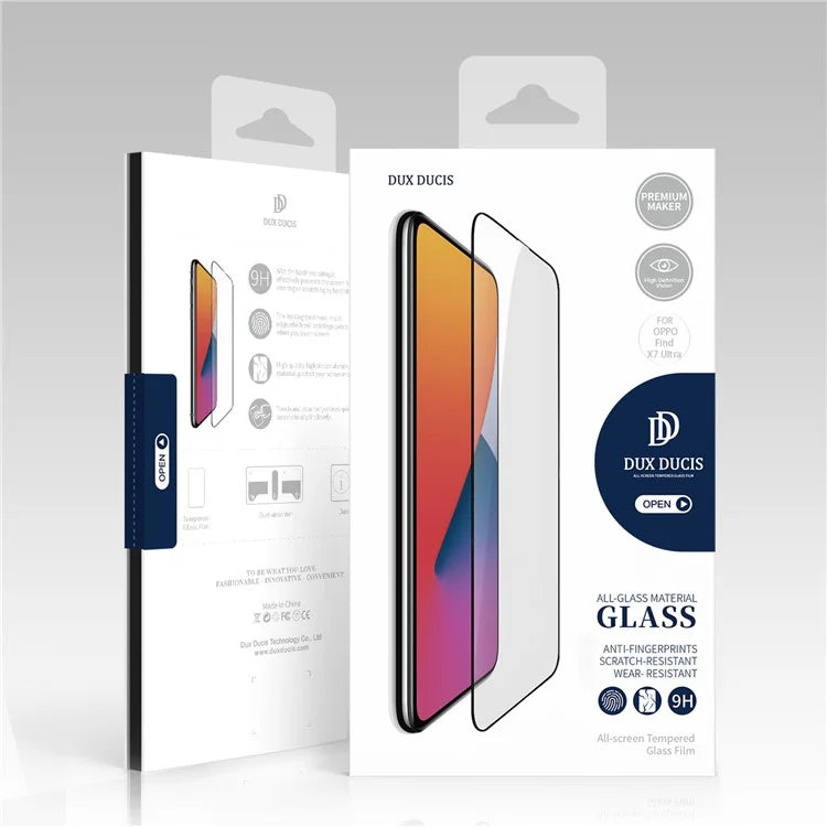 DUX DUCIS For Oppo Find X7 Ultra Screen Protector Full Glue Hot Bending Film Medium Alumina Glass
