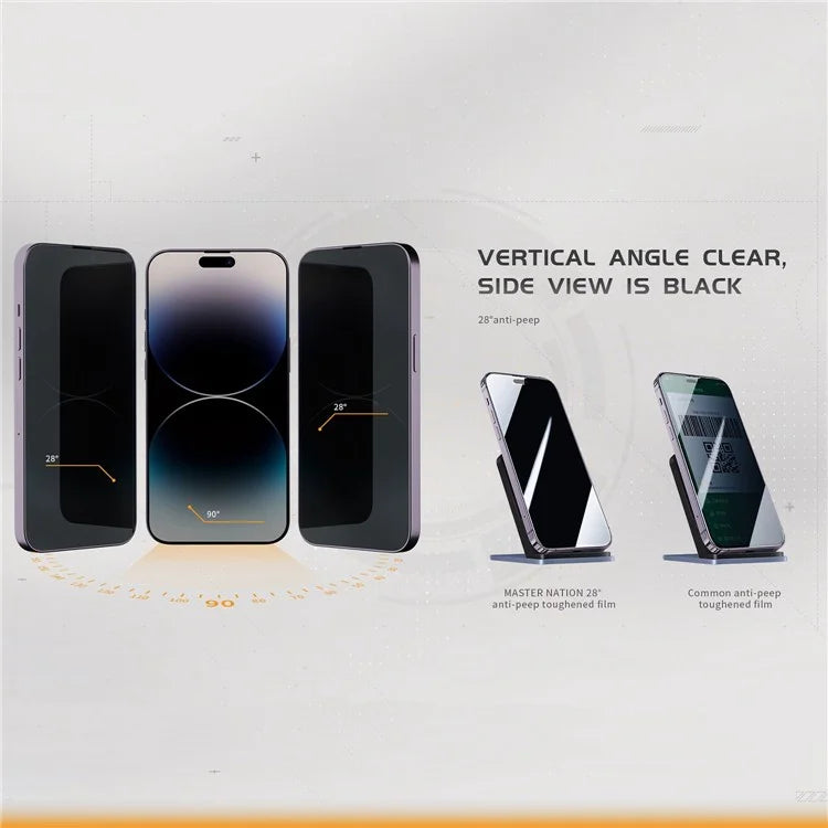 TGVIS For iPhone 14 Pro Privacy Screen Protector Set Phone Front Screen Film+Back Protector