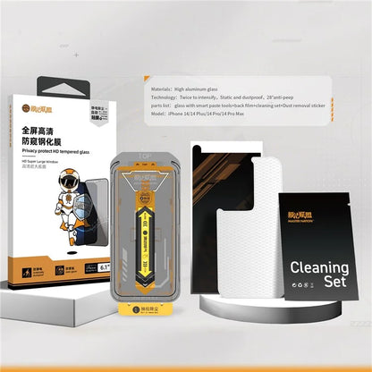 TGVIS For iPhone 14 Anti-Spy Screen Protector Shatterproof Front Film+Back Protector