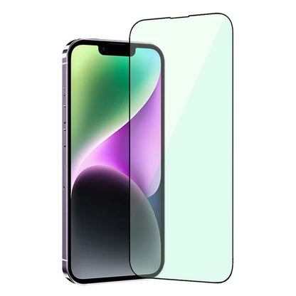 TGVIS For iPhone 14 Plus Screen Protector Full Coverage Anti-green-ray Front Film+Back Protector