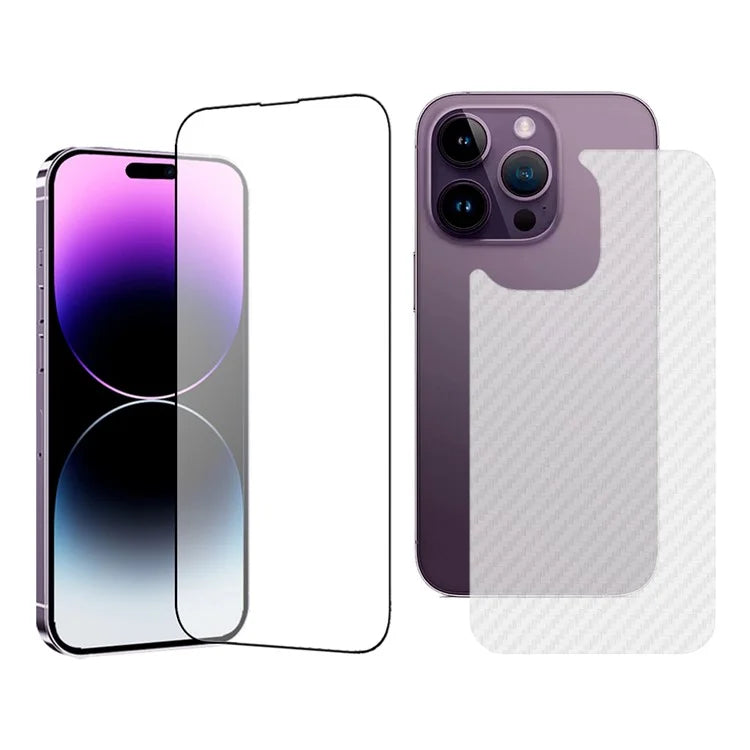 TGVIS For iPhone 14 Pro Max Screen Protector Corning Gorilla Glass Clear Film+Back Protector